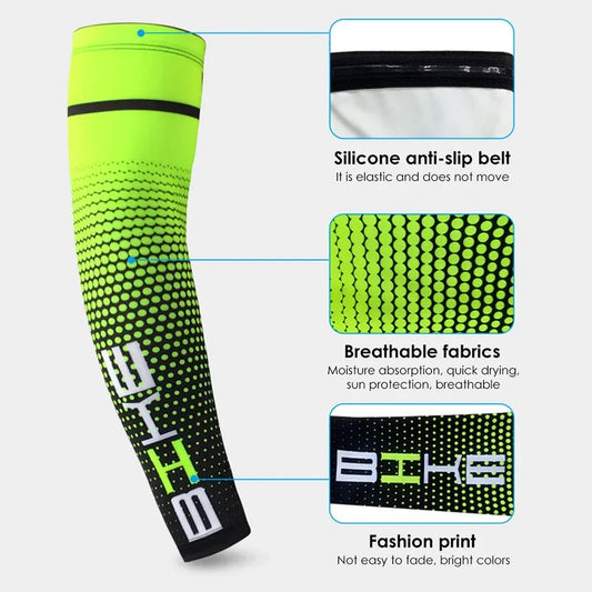 Outdoor Cycling Sleeves UV Sun Protection Sleeves Sports Running Fishing Cooling Arm Sleeves for Men Summer Bicycle Cuff Cover VibeFlex Sports