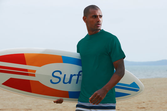 Men'S T-Shirt Swim Tee Short Sleeve Running Shirt Swimwear Swim Hiking Workout Shirt