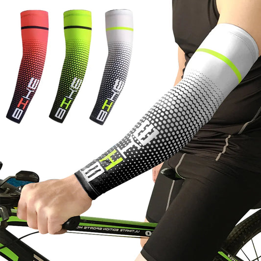 Outdoor Cycling Sleeves UV Sun Protection Sleeves Sports Running Fishing Cooling Arm Sleeves for Men Summer Bicycle Cuff Cover VibeFlex Sports