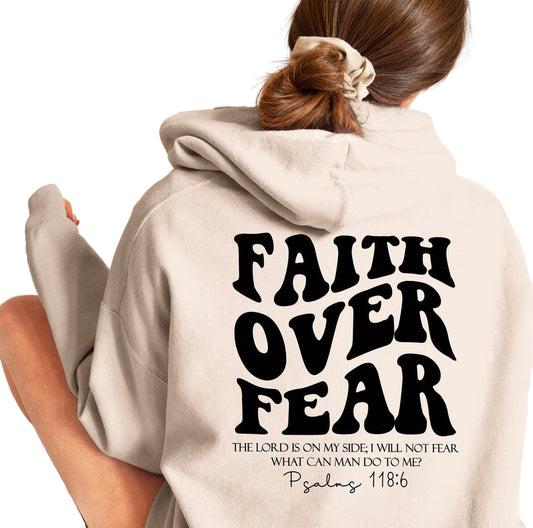 Faith over Fear Sweatshirt,Christian Shirt,Bible Verse Hoodi
