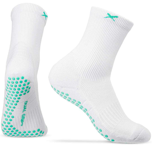 Grip Socks Pickleball - Calf Socks - White - LUX LUX Sports