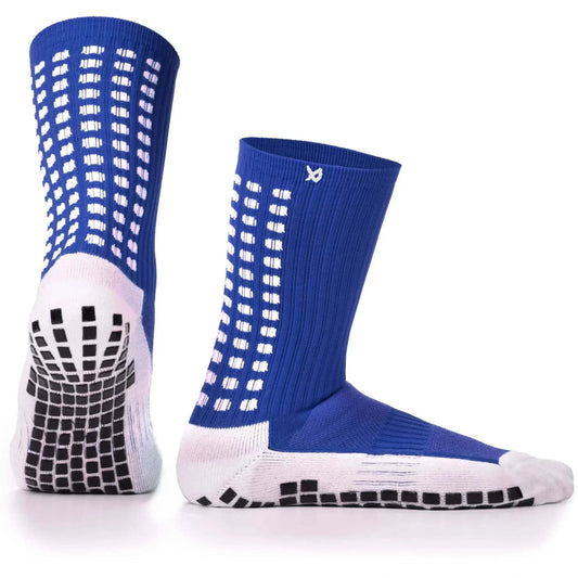 Grip Socks Football - Anti Slip Football Socks Calf - LUX - Blue LUX Sports