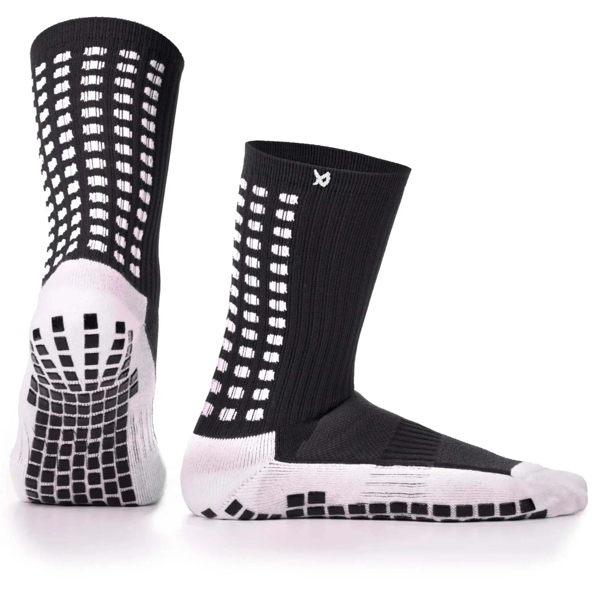 Grip Socks Football - Anti Slip Football Socks Calf - LUX - Black LUX Sports