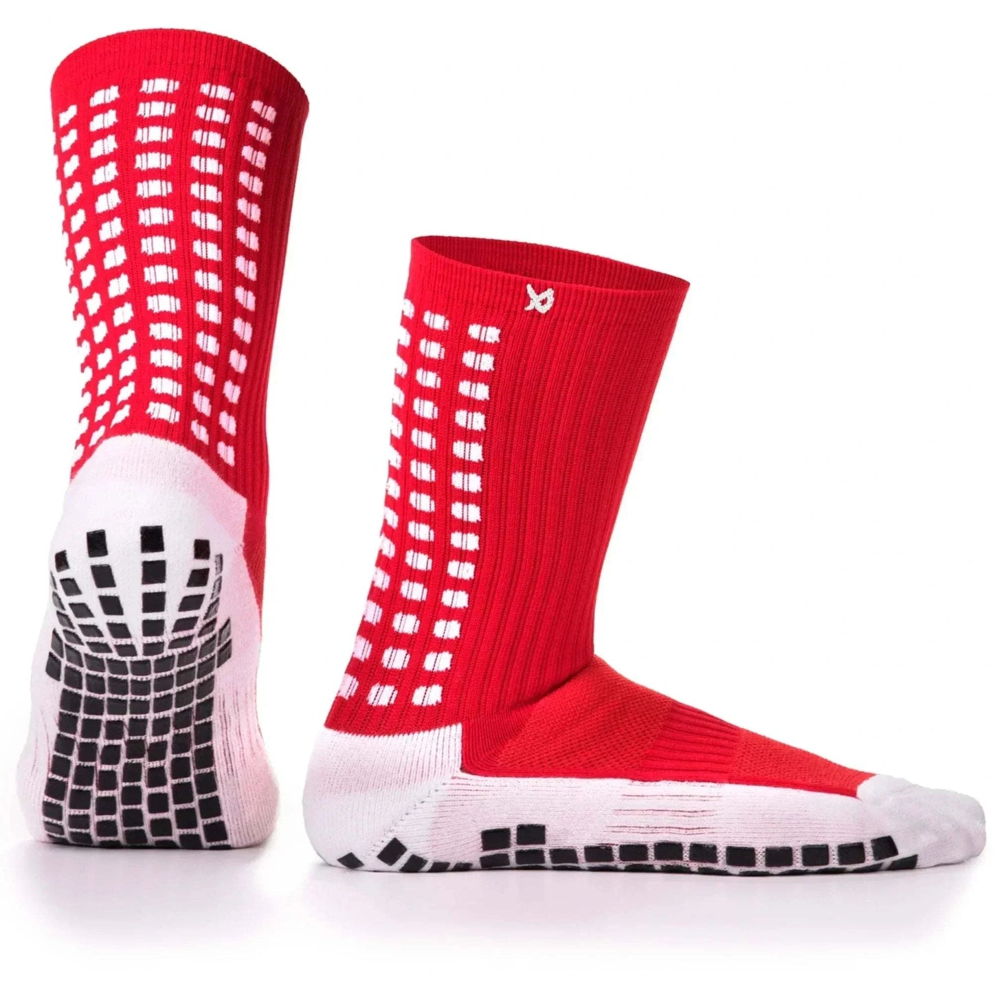 Grip Socks Football - Anti Slip Football Socks Calf - LUX - Red LUX Sports
