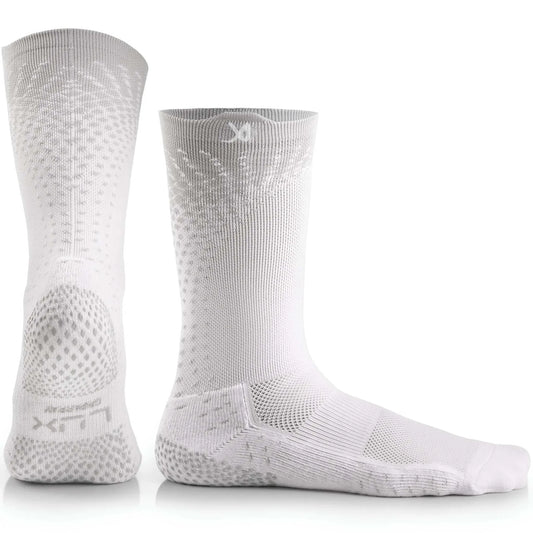 Grip Socks Soccer - Performance Grip Cleat Socks - White  - LUX LUX Sports
