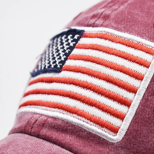 Women Baseball Cap Summer Denim Hats Men Spring USA Letter Flag Embroidery Baseball Hats Cotton Outdoor Vintage Visor Casual Cap VibeFlex Sports