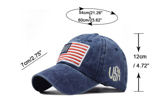 Women Baseball Cap Summer Denim Hats Men Spring USA Letter Flag Embroidery Baseball Hats Cotton Outdoor Vintage Visor Casual Cap VibeFlex Sports