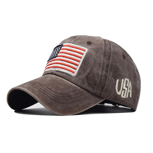 Women Baseball Cap Summer Denim Hats Men Spring USA Letter Flag Embroidery Baseball Hats Cotton Outdoor Vintage Visor Casual Cap VibeFlex Sports