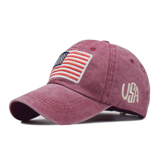 Women Baseball Cap Summer Denim Hats Men Spring USA Letter Flag Embroidery Baseball Hats Cotton Outdoor Vintage Visor Casual Cap VibeFlex Sports