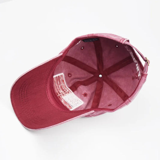 Women Baseball Cap Summer Denim Hats Men Spring USA Letter Flag Embroidery Baseball Hats Cotton Outdoor Vintage Visor Casual Cap VibeFlex Sports