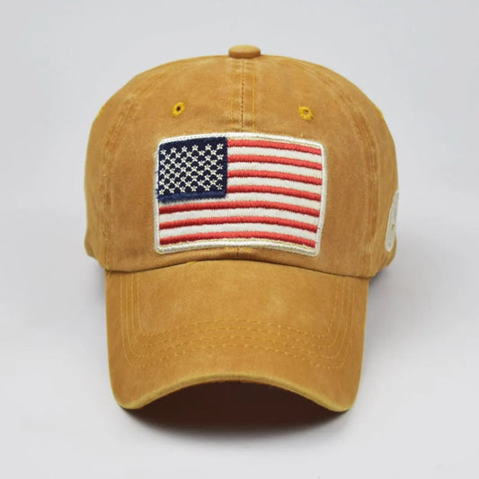 Women Baseball Cap Summer Denim Hats Men Spring USA Letter Flag Embroidery Baseball Hats Cotton Outdoor Vintage Visor Casual Cap VibeFlex Sports