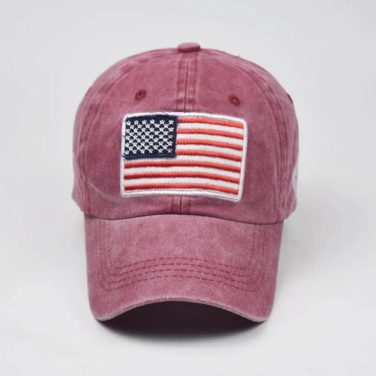 Women Baseball Cap Summer Denim Hats Men Spring USA Letter Flag Embroidery Baseball Hats Cotton Outdoor Vintage Visor Casual Cap VibeFlex Sports