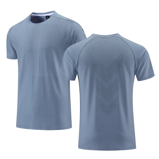 Quick Dry Men Running T-shirt Fitness Sports Top Gym Training Shirt Breathable Jogging Casual Sportswear VibeFlex Sports