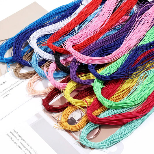 25 Yards/Lot 1mm Round Elastics Bungee Shock Cord Elastic Rope Rubber Band Strap String Cordon Shoelaces Sewing Accessories VibeFlex Sports