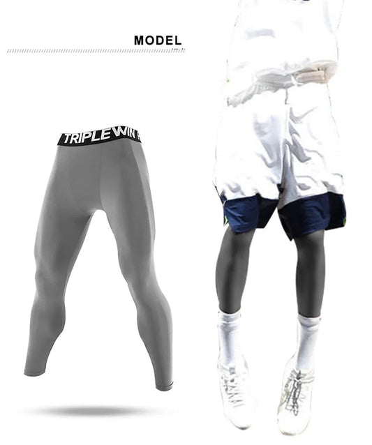 Summer Spring Autumn Men Running Tights GYM Pants Male Basketball Football Soccer Fitness Exercise Sport Long Legging H61 VibeFlex Sports