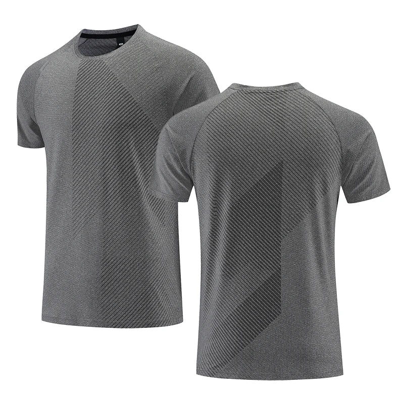Quick Dry Men Running T-shirt Fitness Sports Top Gym Training Shirt Breathable Jogging Casual Sportswear VibeFlex Sports