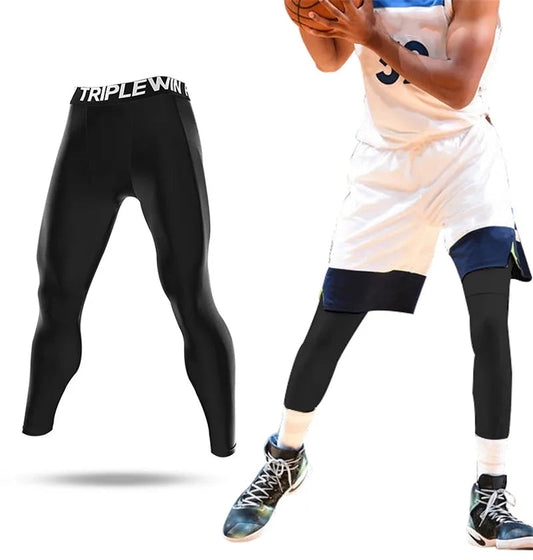 Summer Spring Autumn Men Running Tights GYM Pants Male Basketball Football Soccer Fitness Exercise Sport Long Legging H61 VibeFlex Sports