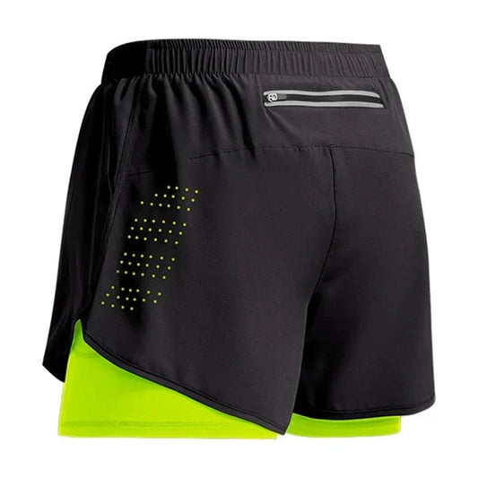 Men's Fitness Training Shorts Summer 2 In 1 Quick Dry VibeFlex Sports