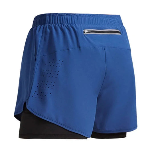 Men's Fitness Training Shorts Summer 2 In 1 Quick Dry VibeFlex Sports