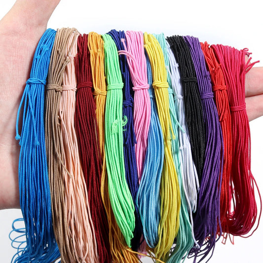 25 Yards/Lot 1mm Round Elastics Bungee Shock Cord Elastic Rope Rubber Band Strap String Cordon Shoelaces Sewing Accessories VibeFlex Sports