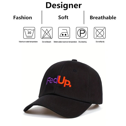 Unisex FedUP Letter Embroidery Baseball Caps Spring and Autumn Outdoor Adjustable Casual Hats Sunscreen Hat VibeFlex Sports