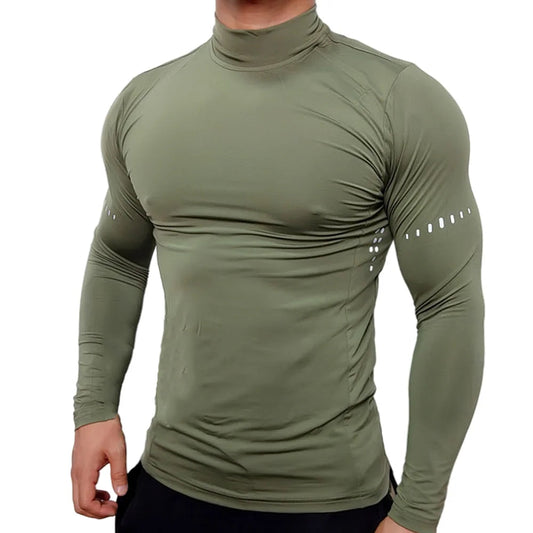 Compression Shirts Men's Fitness Workout Long Sleeve T-shirt Gym Training Tops Muscle Tees VibeFlex Sports