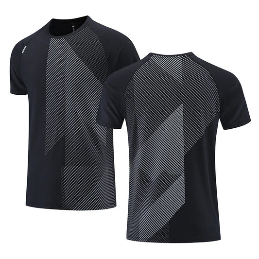 Quick Dry Men Running T-shirt Fitness Sports Top Gym Training Shirt Breathable Jogging Casual Sportswear VibeFlex Sports