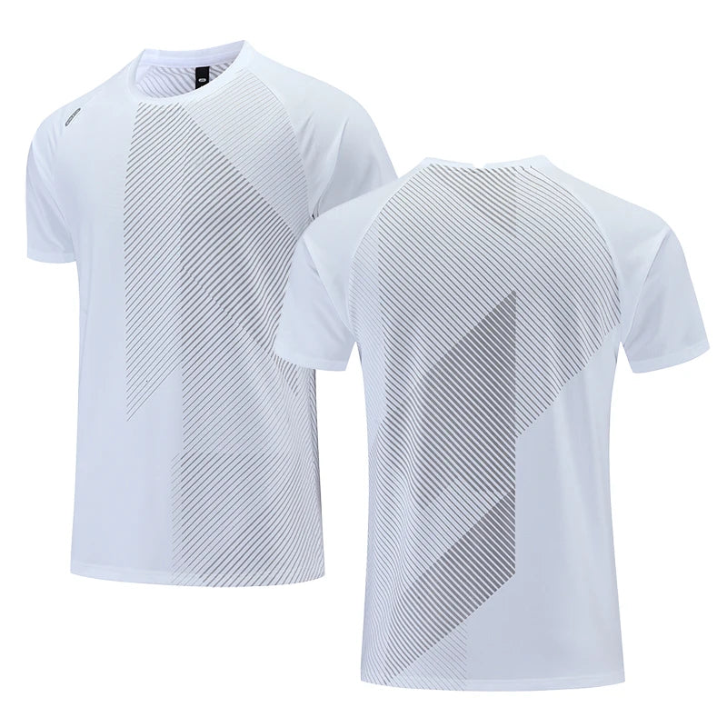 Quick Dry Men Running T-shirt Fitness Sports Top Gym Training Shirt Breathable Jogging Casual Sportswear VibeFlex Sports