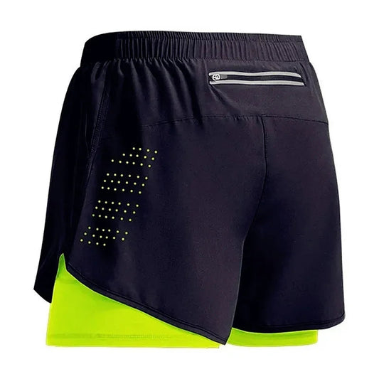 Men's Fitness Training Shorts Summer 2 In 1 Quick Dry VibeFlex Sports