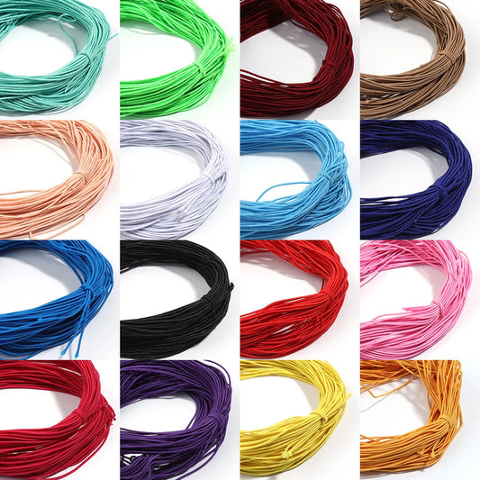 25 Yards/Lot 1mm Round Elastics Bungee Shock Cord Elastic Rope Rubber Band Strap String Cordon Shoelaces Sewing Accessories VibeFlex Sports