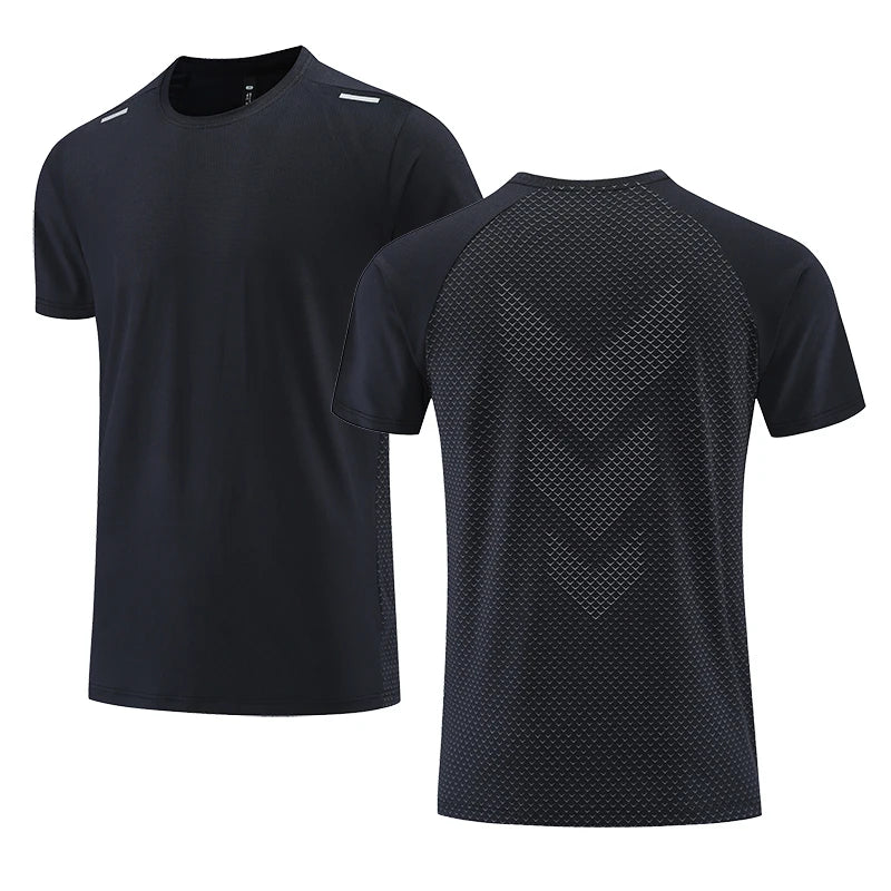 Quick Dry Men Running T-shirt Fitness Sports Top Gym Training Shirt Breathable Jogging Casual Sportswear VibeFlex Sports