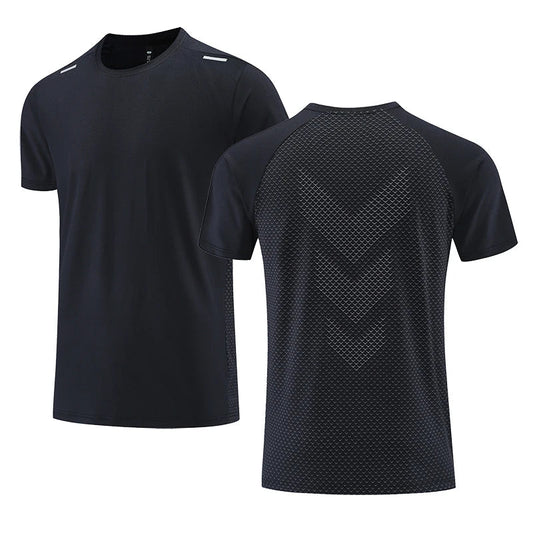 Quick Dry Men Running T-shirt Fitness Sports Top Gym Training Shirt Breathable Jogging Casual Sportswear VibeFlex Sports