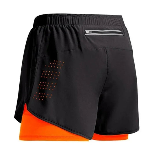 Men's Fitness Training Shorts Summer 2 In 1 Quick Dry VibeFlex Sports