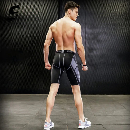 Men Compression Gym Shorts Quick Dry Fitness Sport Tight Gym Running Shorts Workout Fitness Jogger Leggings Men Athletic Tight VibeFlex Sports