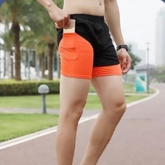 Men's Fitness Training Shorts Summer 2 In 1 Quick Dry VibeFlex Sports