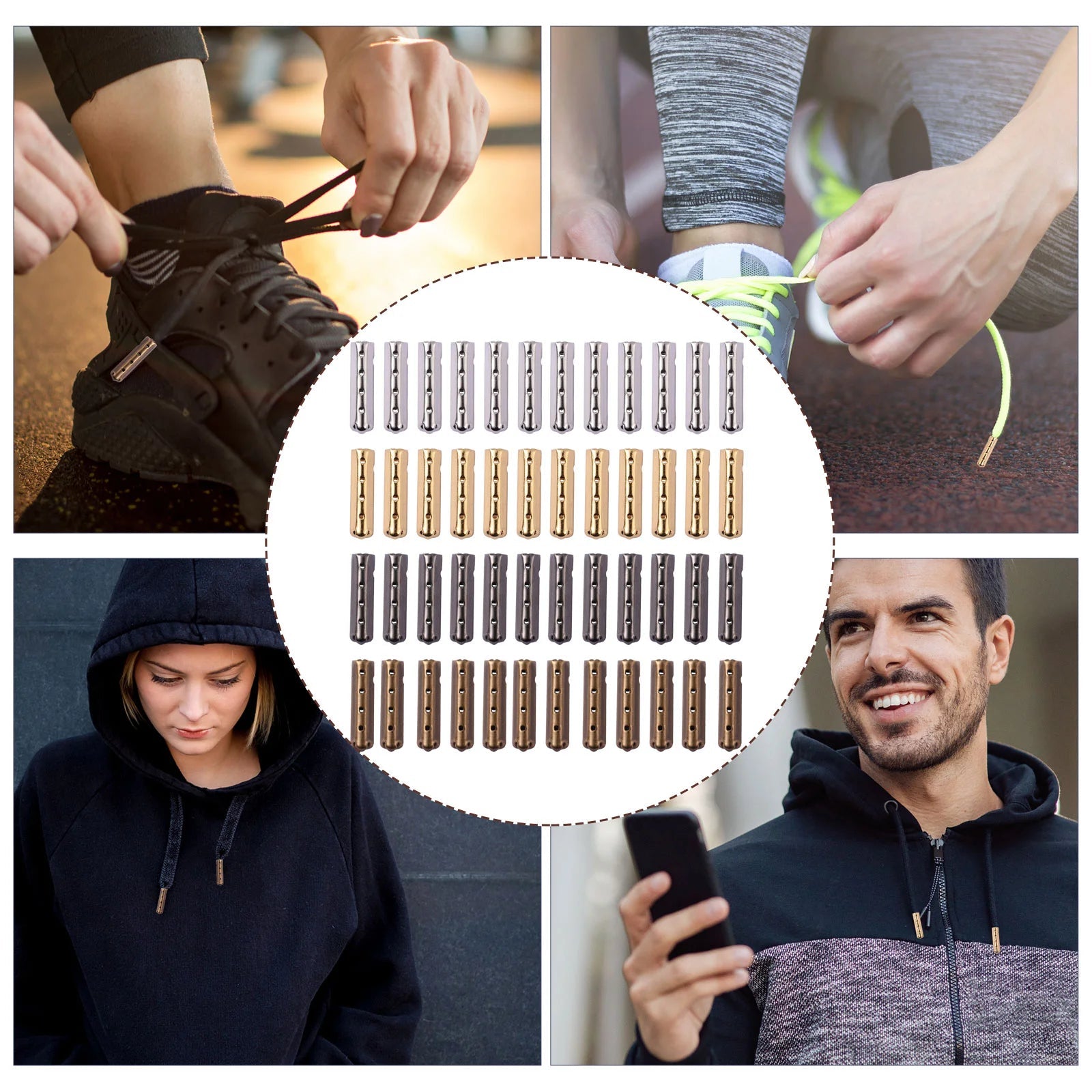 Shoe Lace Replacement End Laces Ends Metal Shoulder Strap DIY Shoelaces Head Accessories VibeFlex Sports