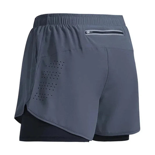 Men's Fitness Training Shorts Summer 2 In 1 Quick Dry VibeFlex Sports