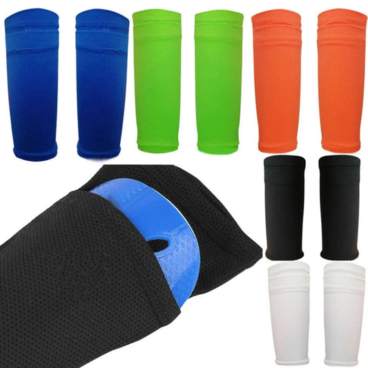 Shin Guards Soccer Football Canilleras Support Sock Nylon Leg Sleeves Shin Protector with Pocket Soccer Gear щитки футбольные VibeFlex Sports