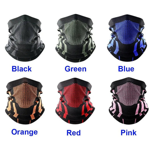 New Face Bandana Mask Cover Neck Warmer Bicycle Cycling Scarf Hiking Breathable Mask Winter Outdoor Windproof Thickened Mask Bib VibeFlex Sports