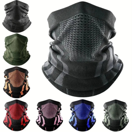 New Face Bandana Mask Cover Neck Warmer Bicycle Cycling Scarf Hiking Breathable Mask Winter Outdoor Windproof Thickened Mask Bib VibeFlex Sports
