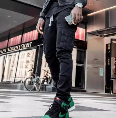Denim Trousers with Knee and Feet Hole Zippers VibeFlex Sports