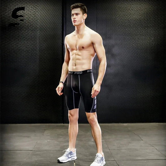 Men Compression Gym Shorts Quick Dry Fitness Sport Tight Gym Running Shorts Workout Fitness Jogger Leggings Men Athletic Tight 🌴 VibeFlex Sports