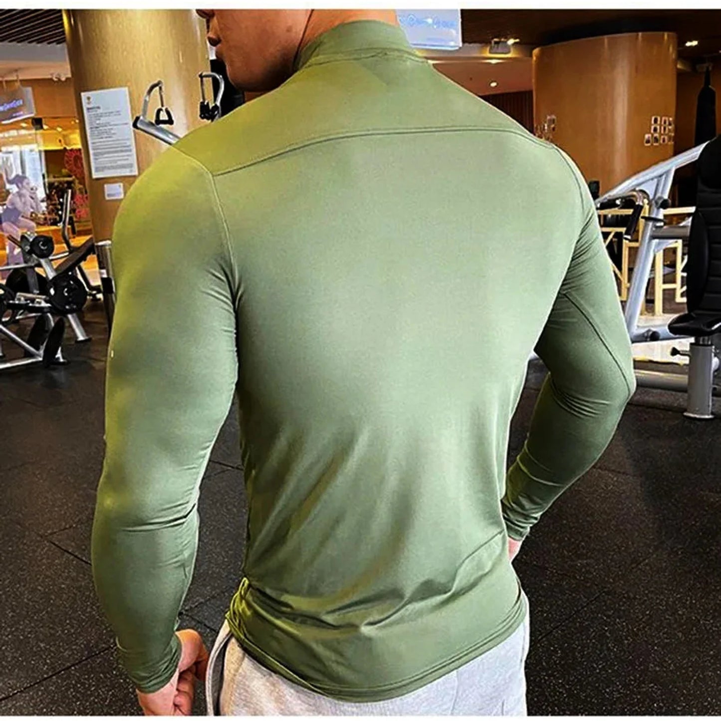 Compression Shirts Men's Fitness Workout Long Sleeve T-shirt Gym Training Tops Muscle Tees 🌴 VibeFlex Sports