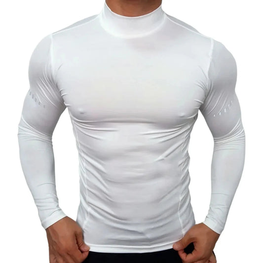 Compression Shirts Men's Fitness Workout Long Sleeve T-shirt Gym Training Tops Muscle Tees 🌴
