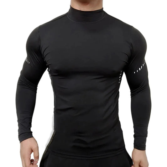 Compression Shirts Men's Fitness Workout Long Sleeve T-shirt Gym Training Tops Muscle Tees 🌴