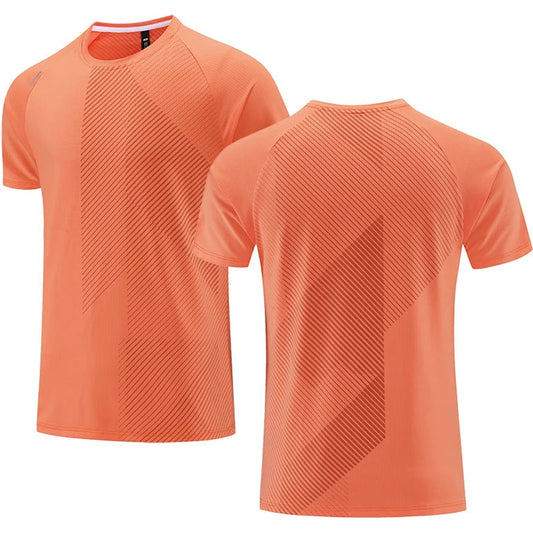 Quick Dry Men Running T-shirt Fitness Sports Top Gym Training Shirt Breathable Jogging Casual Sportswear 🌴