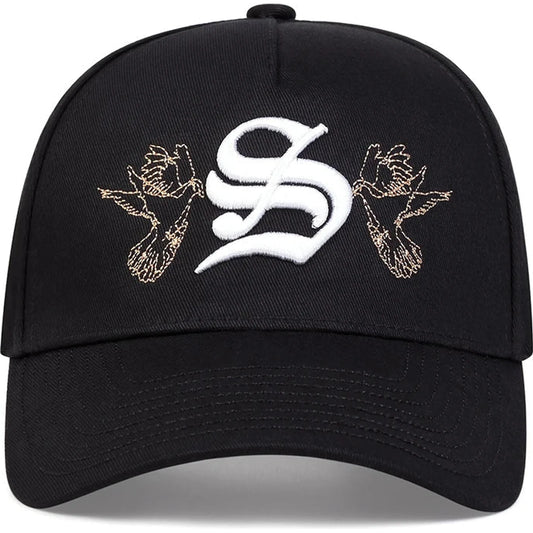 Fashion S Letter Embroidery Baseball Cap Cotton Snapback Hat Unisex Hip Hop Trucker Caps Men Women Outdoor Sun Hats Gorras 🌴 VibeFlex Sports