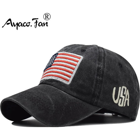 Women Baseball Cap Summer Denim Hats Men Spring Usa Letter Flag Embroidery Baseball Hats Cotton Outdoor Vintage Visor Casual Cap 🌴 VibeFlex Sports