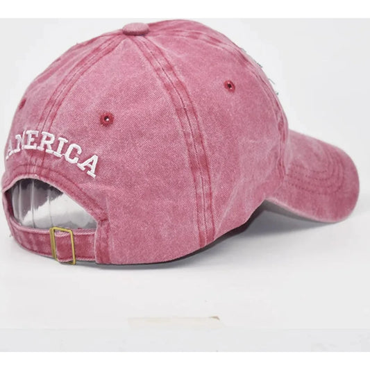 Women Baseball Cap Summer Denim Hats Men Spring Usa Letter Flag Embroidery Baseball Hats Cotton Outdoor Vintage Visor Casual Cap 🌴