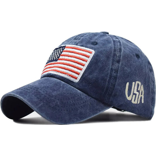 Women Baseball Cap Summer Denim Hats Men Spring Usa Letter Flag Embroidery Baseball Hats Cotton Outdoor Vintage Visor Casual Cap 🌴